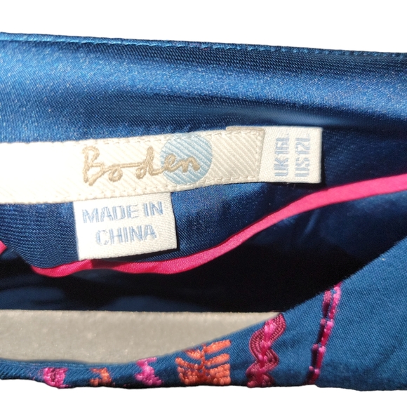 Boden, Carla Casula Day Dress, 3/4 Length Sleeves, Zipper Back, Women's 12L, L- - Picture 5 of 5